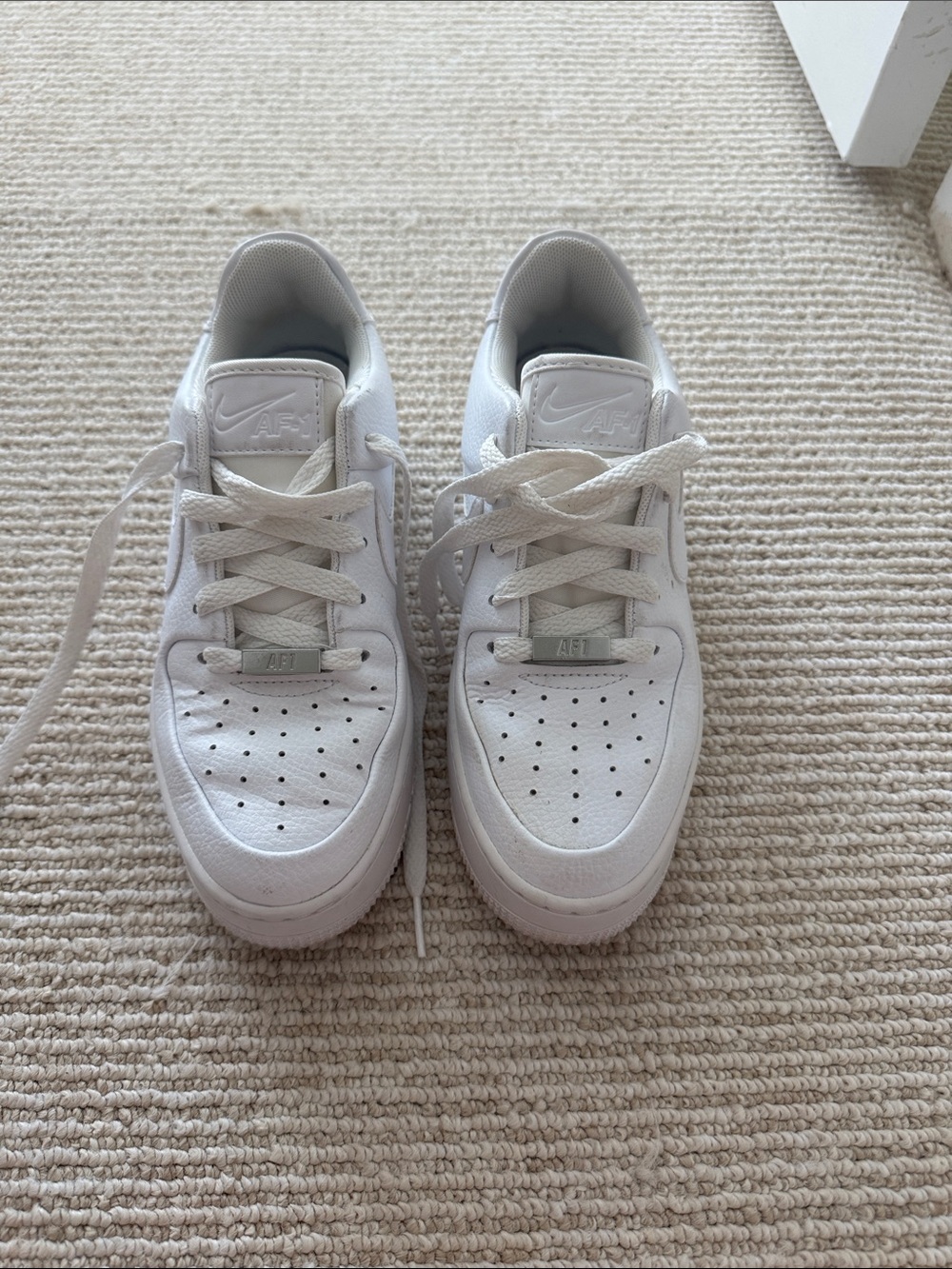 Nike White Low-Top Leather Sneakers